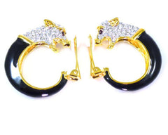 Kenneth jay lane panther eairngs