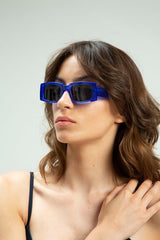 Vest on a couch - CLASSIC FRANCA SUNNIES - Blue Acetate