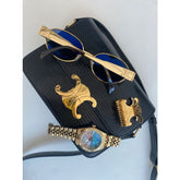 Celine eyewear- gold - with cross case bag