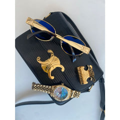 Celine eyewear- gold - with cross case bag