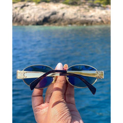 Celine eyewear- gold - with cross case bag