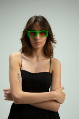 Vest on a couch - CLASSIC FRANCA SUNNIES Flourescent Green