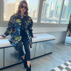 Lv -LV tie - dye denim jacket size S