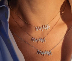 Panacheous jewelry- MAMA diamond necklace