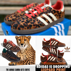 Adidas samba OG - preloved red leopard womens