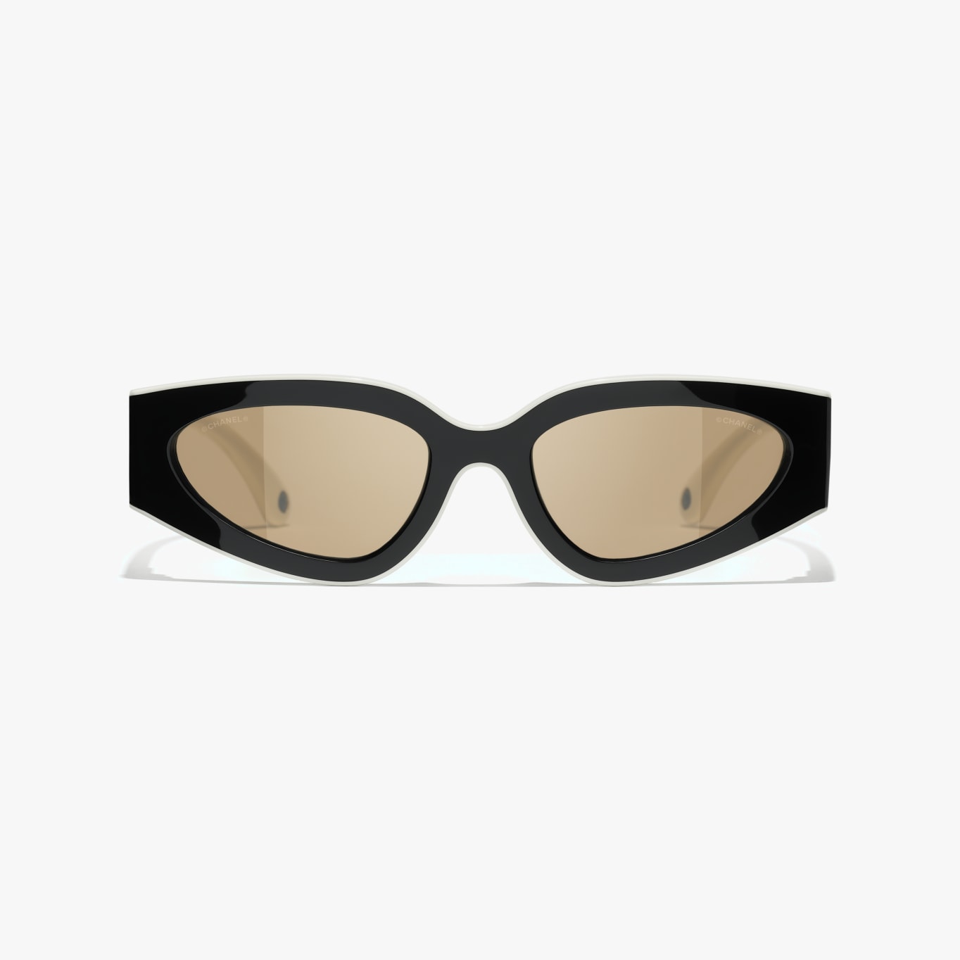 Chanel - Cat Eye Sunglasses - Black White Beige - Chanel Eyewear