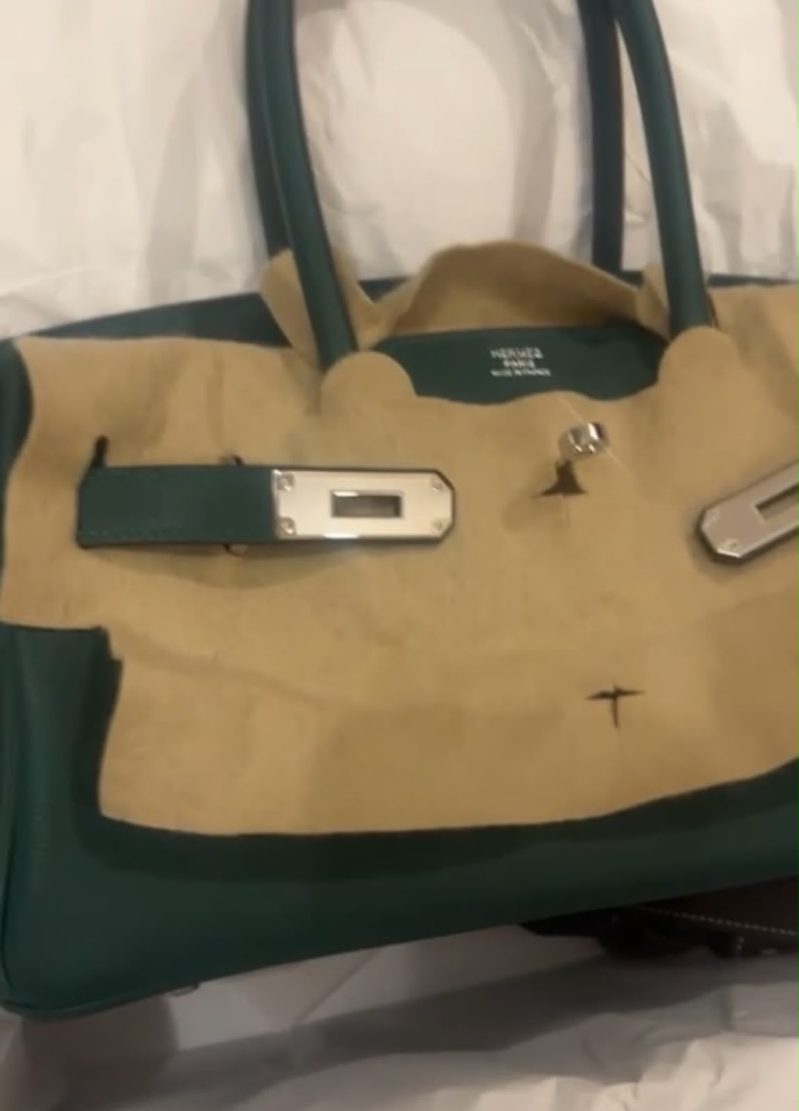 Hermes - birkin shoulder- vert moyen phw