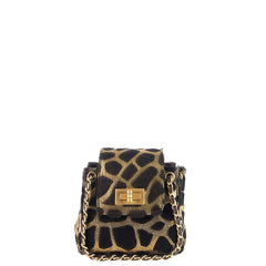 Chanel - pony hair mini cross bag  - animal print