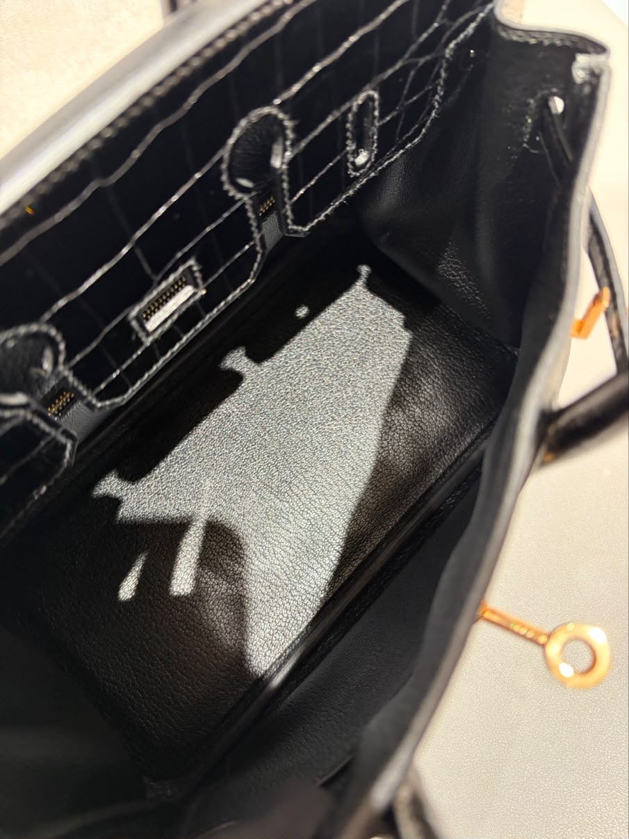 Hermes- Birkin 25 touch shiny - Noir GHW