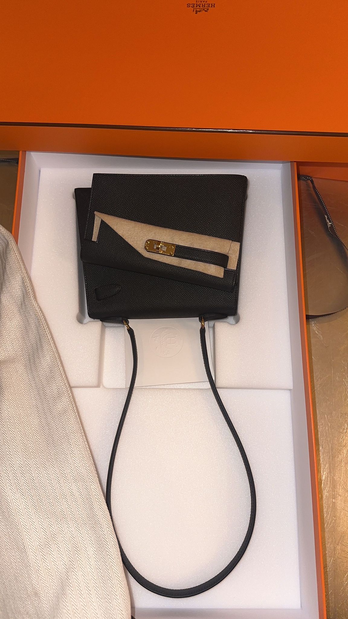 Hermes - kelly desordre black ghw epsom