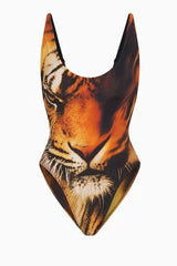 skims x roberto cavalli  - Tiger swimsuit