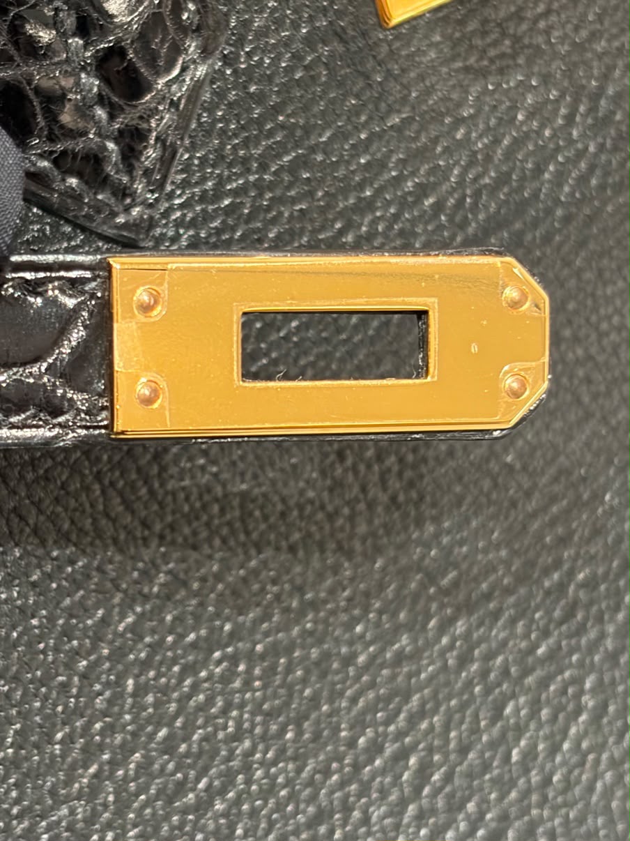 Hermes- Birkin 25 touch shiny - Noir GHW