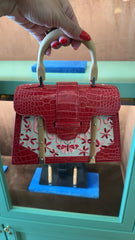 Goyard - exotic red crocodile embrodiery