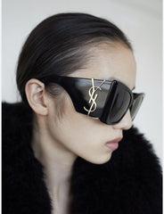 Saint laurent BLAZE oversized sunglasses black