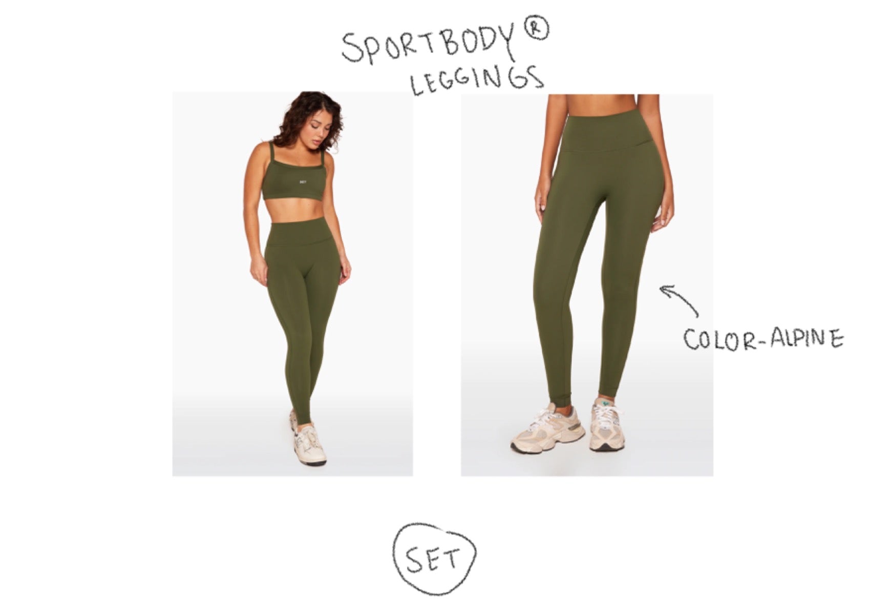 Set active - sportbody  leggings- ALPINE