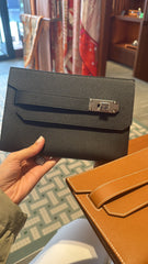Hermes - new kelly pouchethe - black