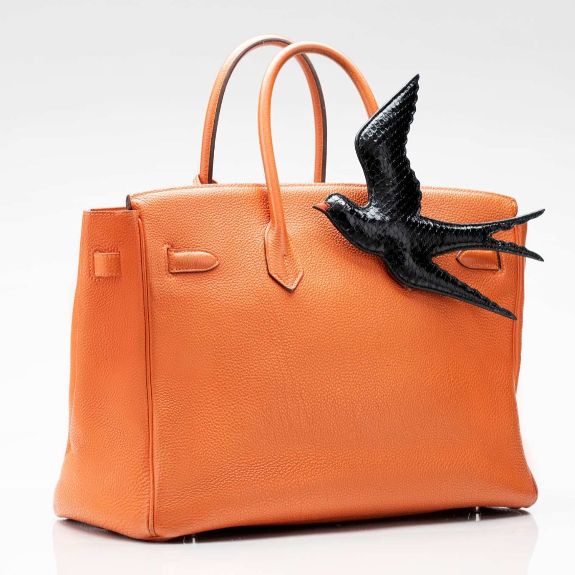 Handbag accessories- black bird