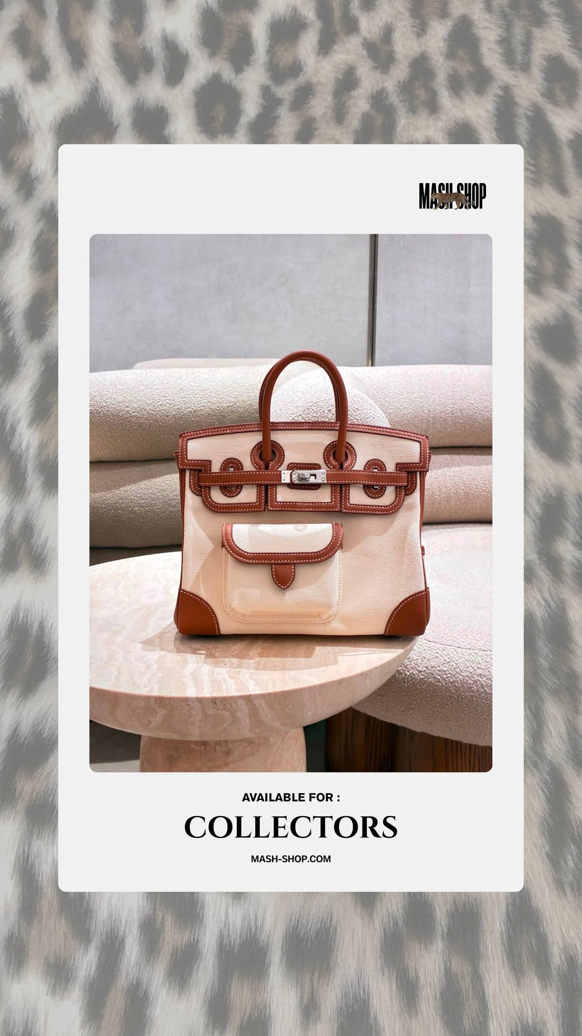 Hermes - Birkin 25 cargo -gold / canvas  phw