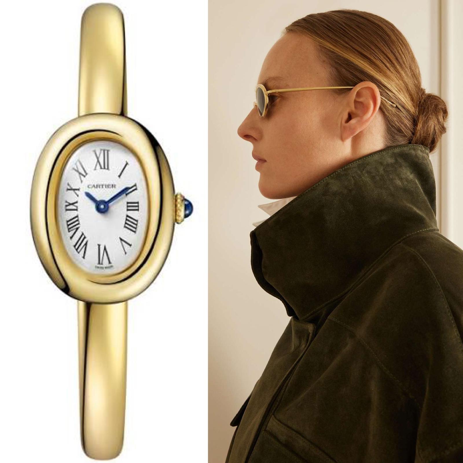 Cartier - Oval-frame gold-tone titanium sunglasses