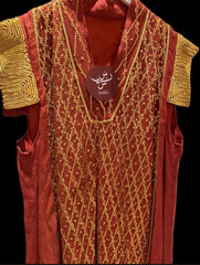 Mash X س ن د س  red & golden embroidery kaftan
