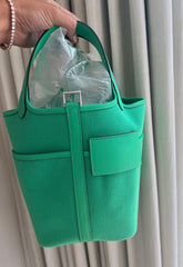 Hermes - picotin cargo green silver HW 18