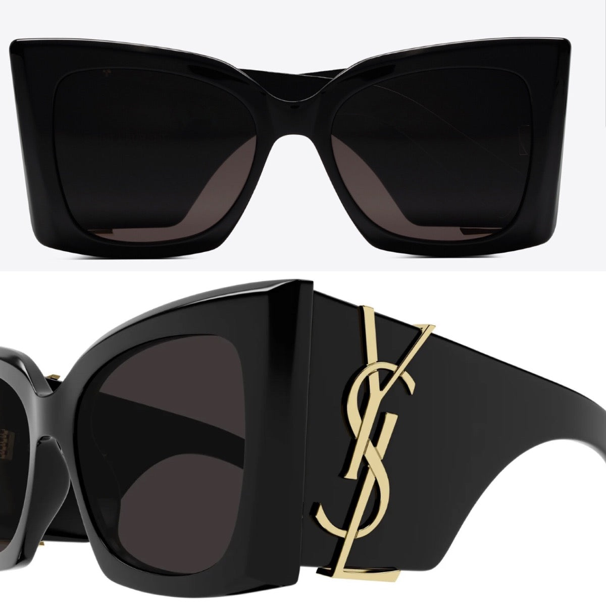 Saint laurent BLAZE oversized sunglasses black