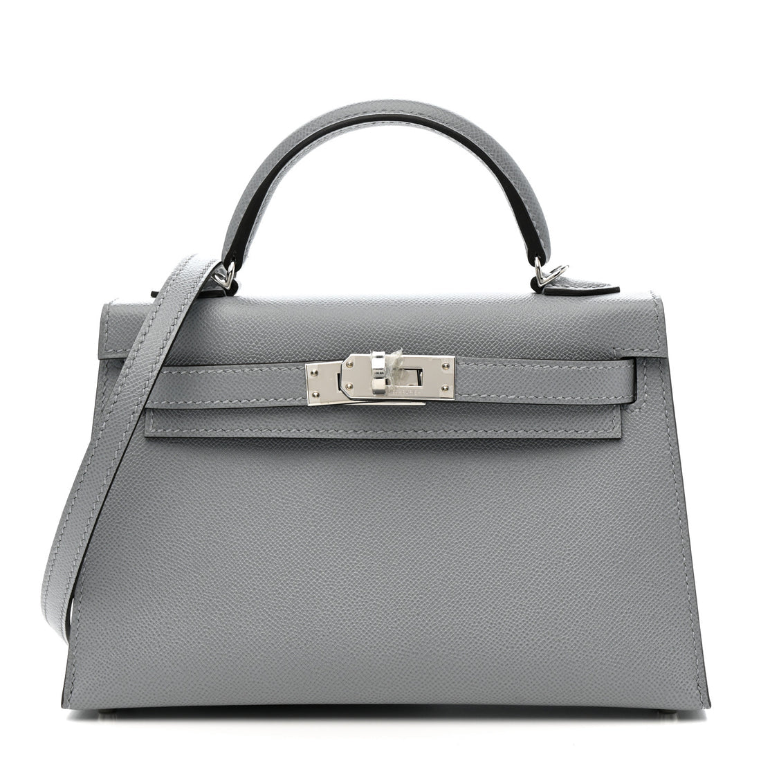 Hermes - kelly 20 Madame Calfskin Sellier Gris Pantin