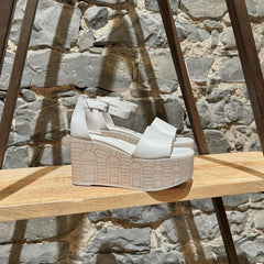 Hermes - Illusion 35 sandal -  Blanc De Paris - size 37