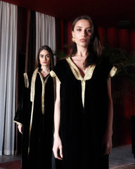 SHD X MASH - The Velvet Kuwaiti Royal Sleeveless Daraa - black