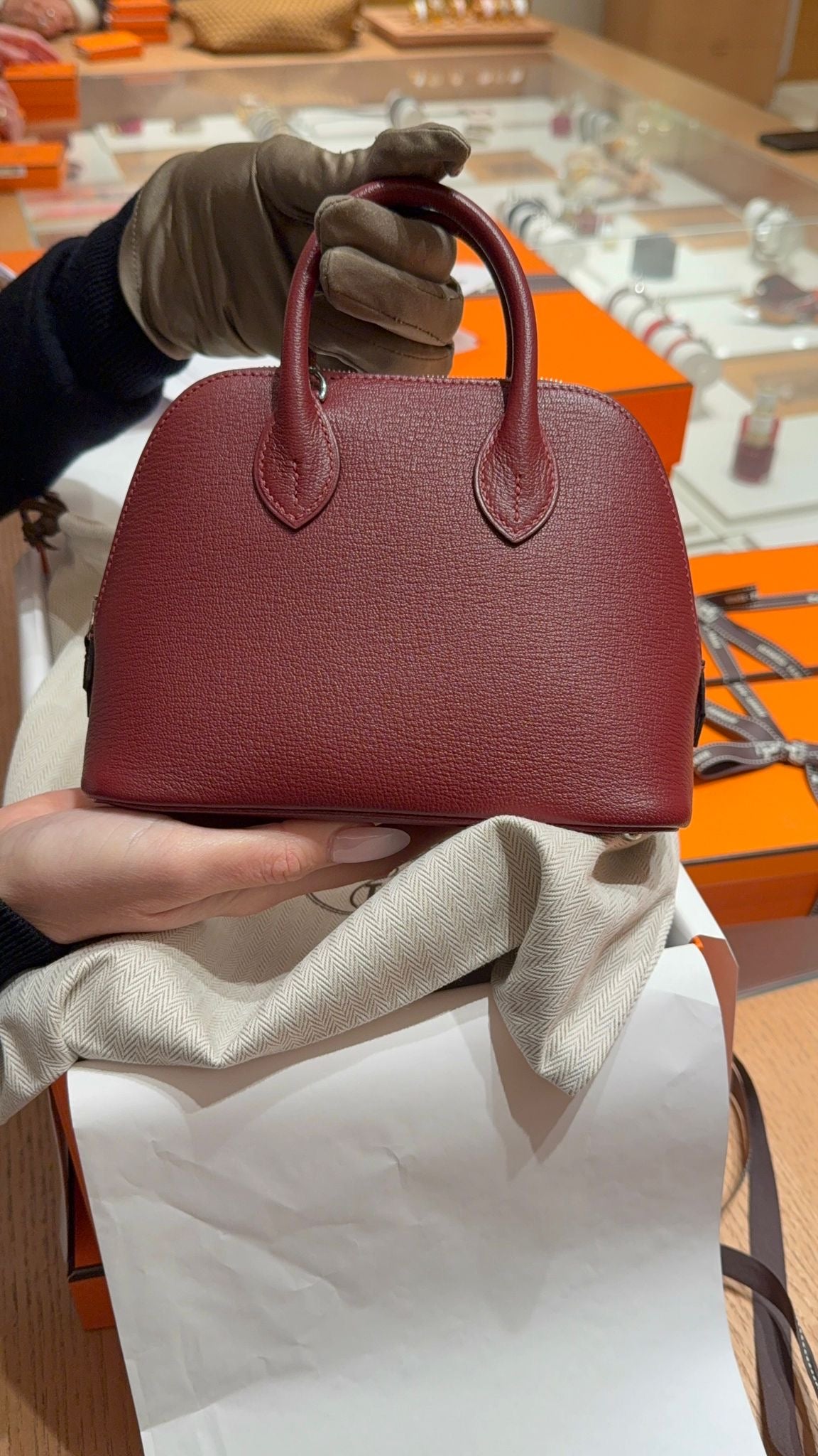 Hermes - mini bolide rouge H - phw