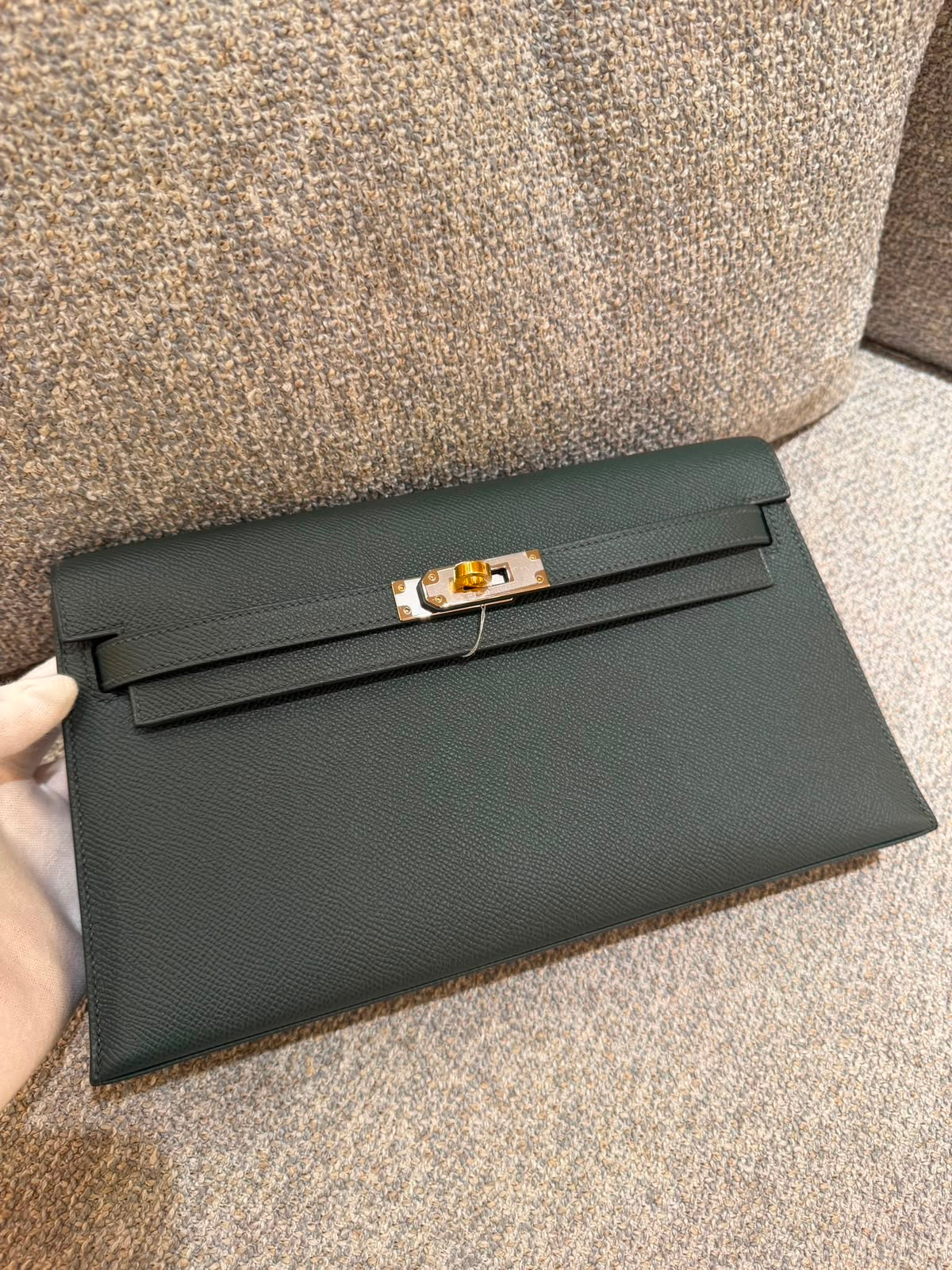 Hermes - Kelly Elan Vert Mangrove Madame Electrum hw K
