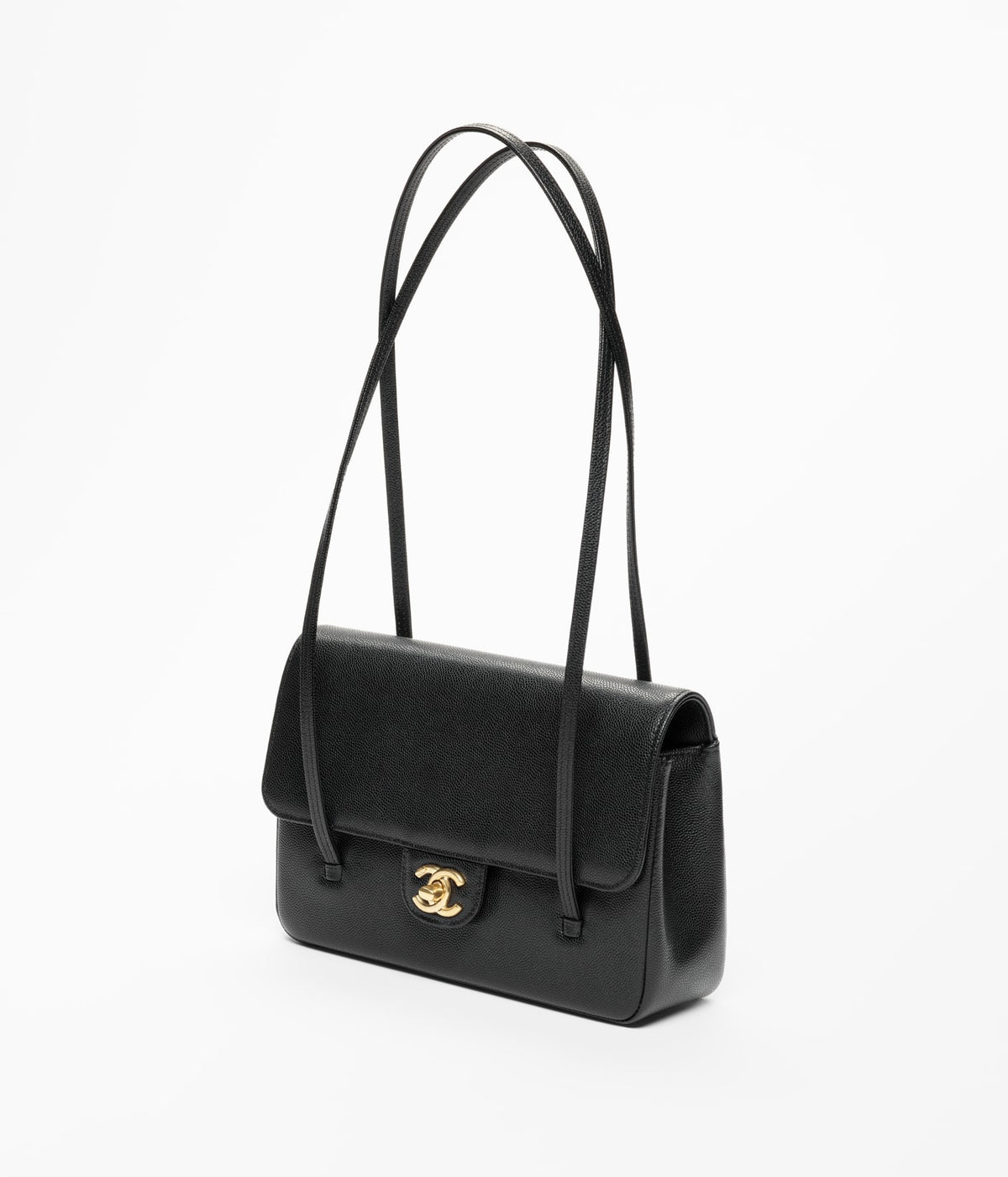 Chanel - small flap bag - black
