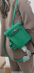Hermes - kelly jump green ostrich