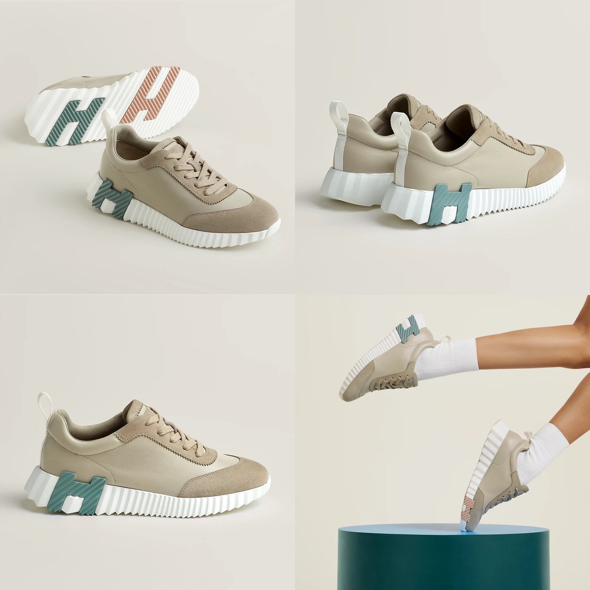 Hermes - bouncing sneakers - biege size 39