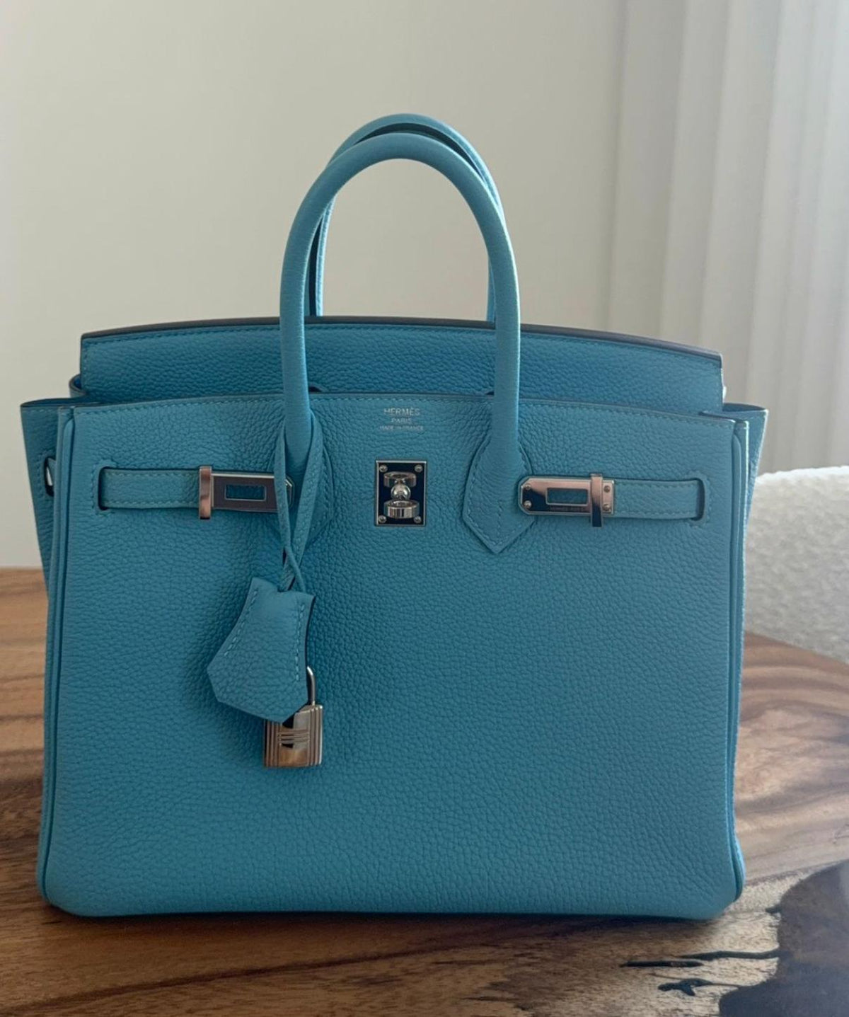 Hermes- Birkin25, blue du nord , phw