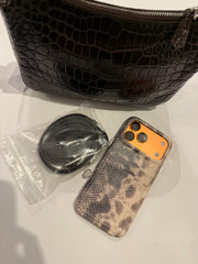 Bougie Bags - the real crocodile 🐊 -shoulder / cross - black - with strap