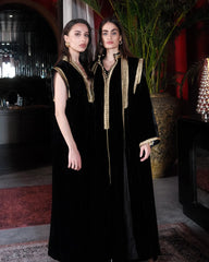 SHD X MASH - The Velvet Kuwaiti Royal Sleeveless Daraa - black