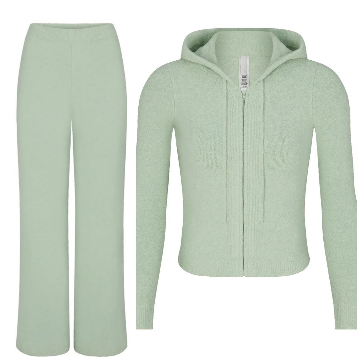 Skims - light cozy - mint set pants & jacket xs