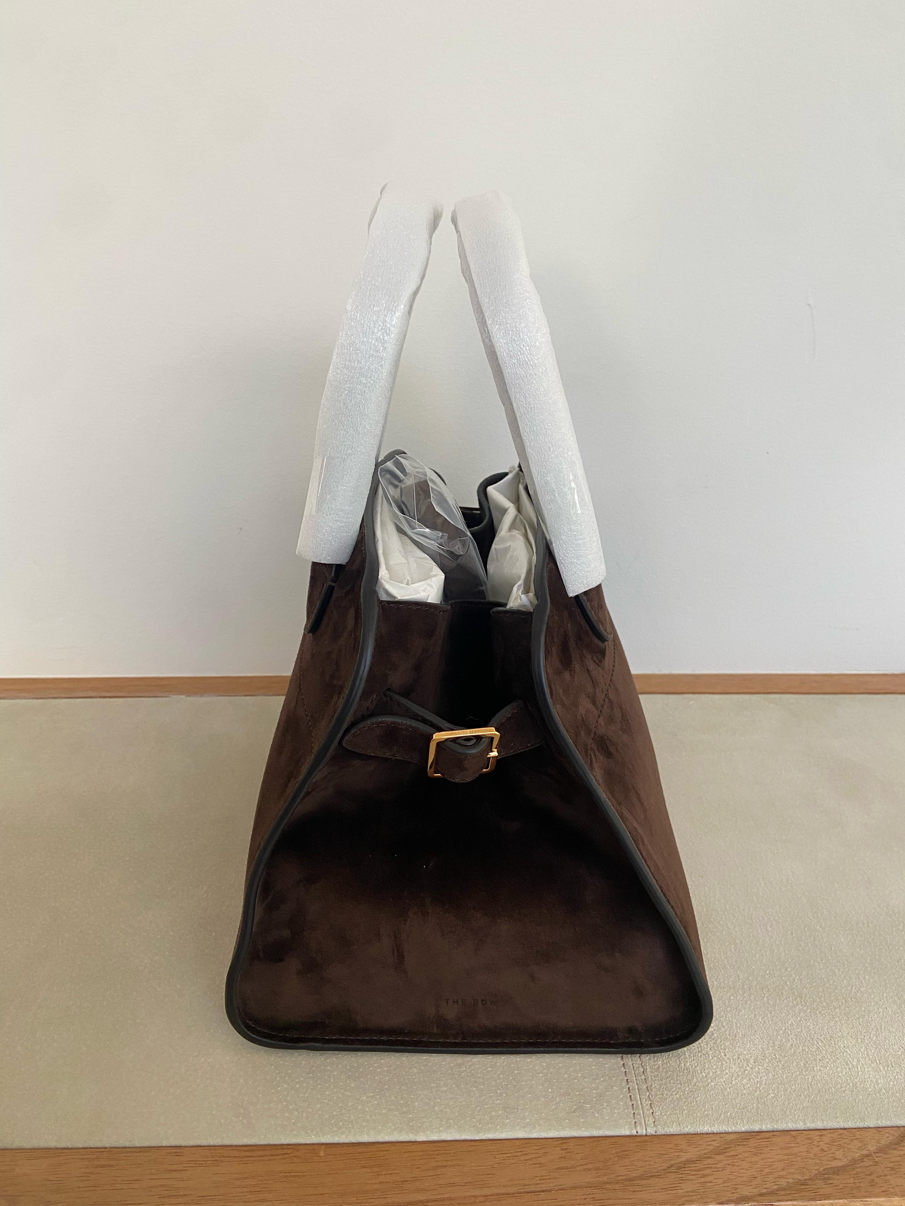 The row - margaux suede size 10 dark brown GHW