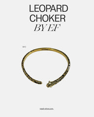 EF - leopard choker exclusive for Mash shop - gold - onyx