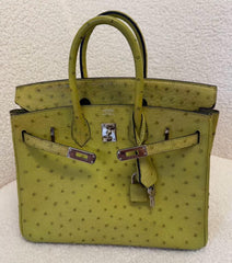 Hermes - B25 Vert Anis Ostrich Phw
