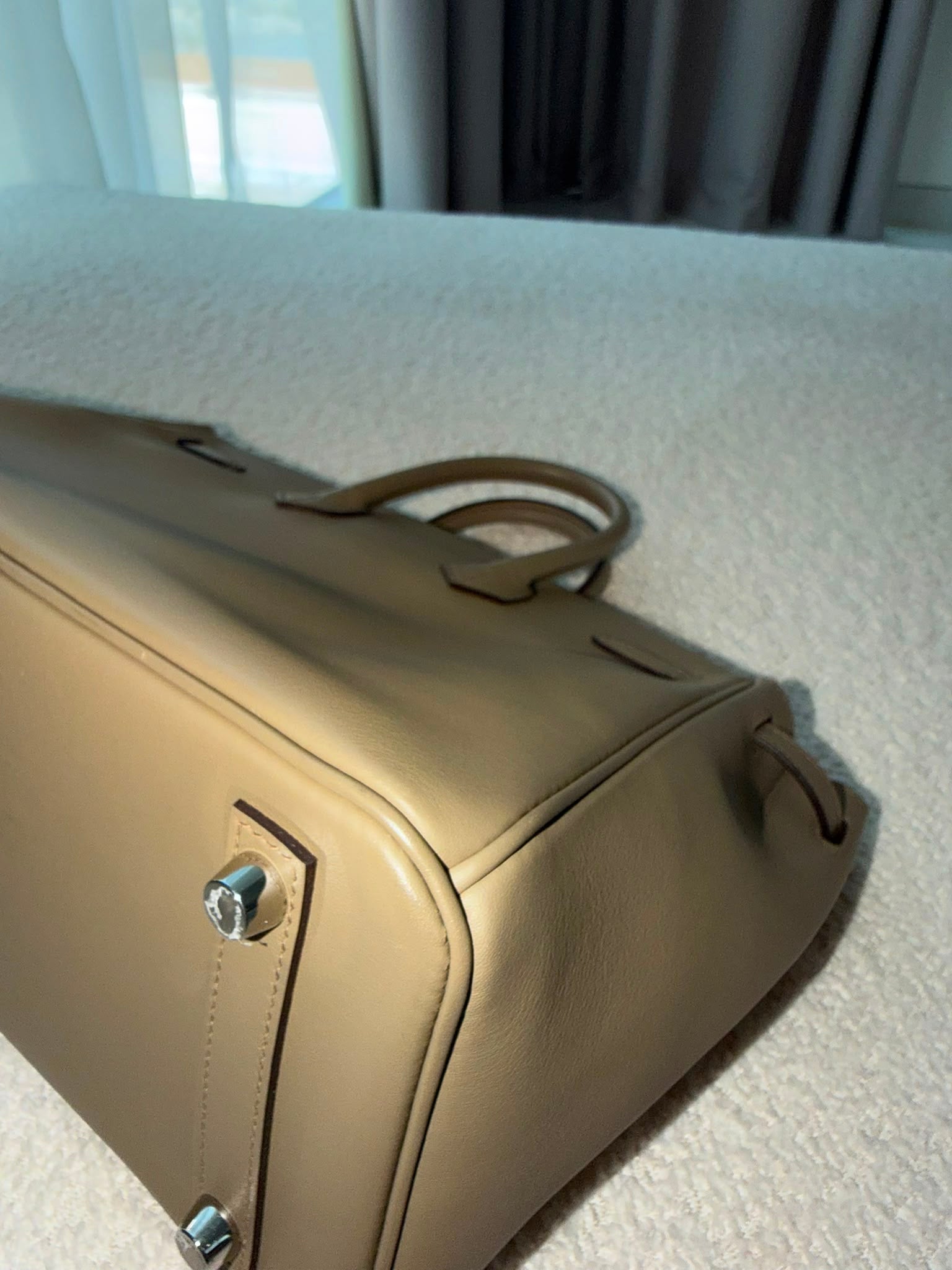 Hermes- Birkin 25 Beige Marfa / Gris Perle Swift Phw 7/2025
