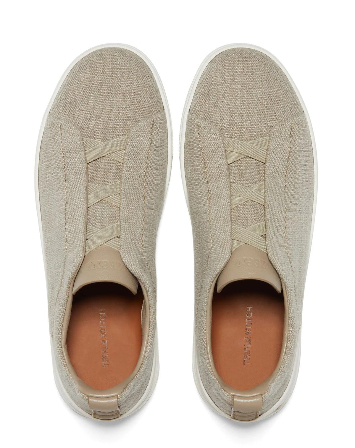 Zegna - Triple stitches sneakers - light biege men size 44 - 11.5 us