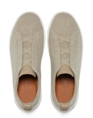 Zegna - Triple stitches sneakers - light biege men size 44 - 11.5 us