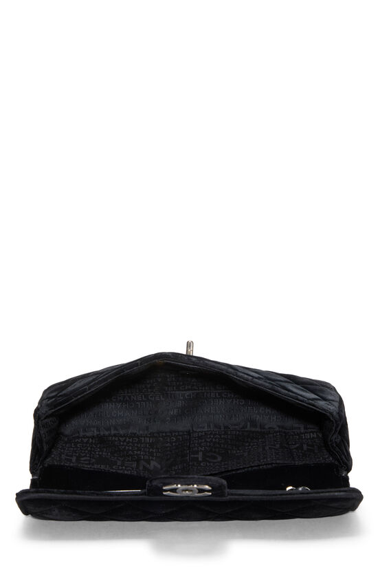 Chanel - Black Velvet East West Flap Medium