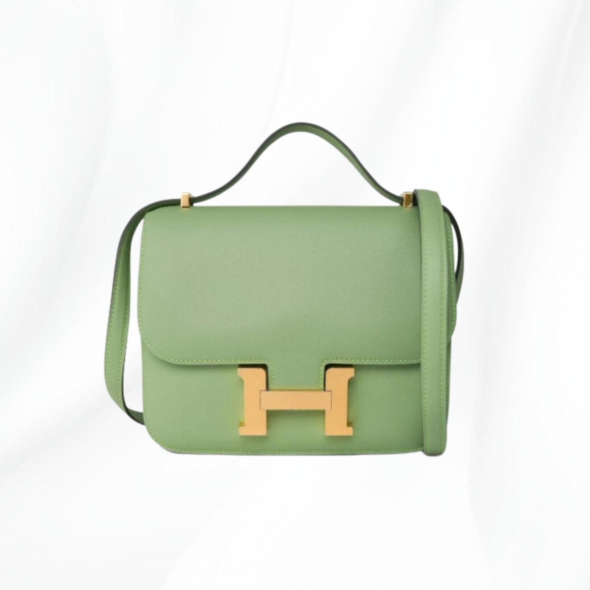 Hermes - Constance 18 vert criquet ghw swift leather