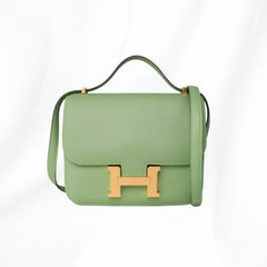 Hermes - Constance 18 vert criquet ghw swift leather