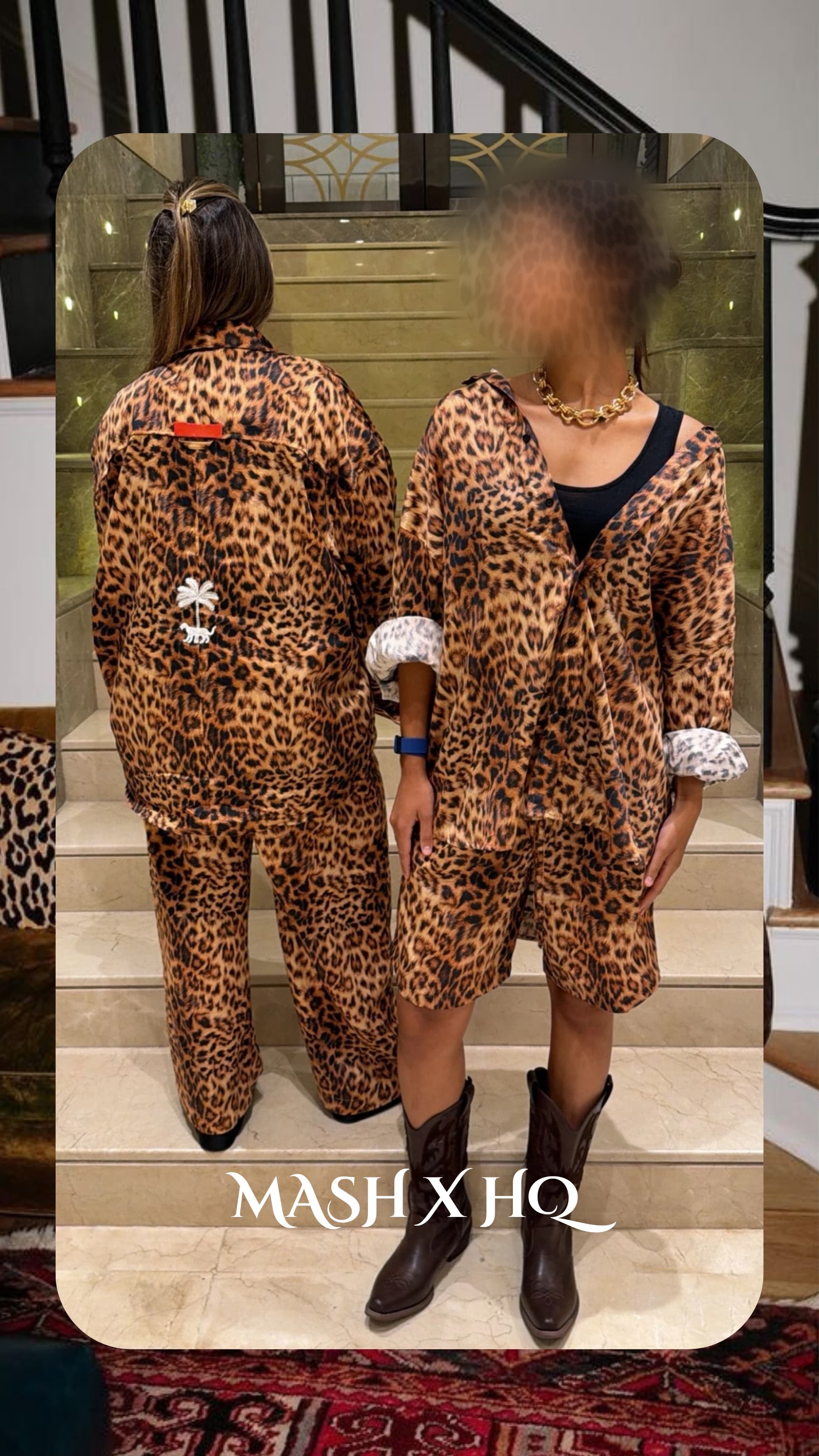 Mash X HQ - leopard pajama short & long set