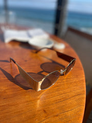 illesteva - Golden thick shades - LA edition  - blue lenses