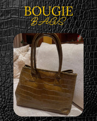 Bougie Bags - the real crocodile 🐊 - shopping bag - olive